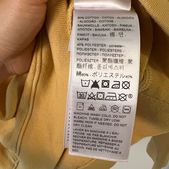 Levi’s Mustard Yellow Crewneck Sweatshirt, Size Small - Picture 8 of 8